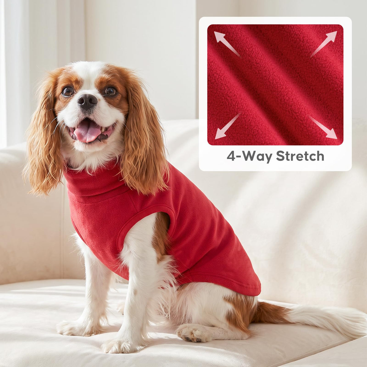 2Pack Dog Christmas Sweater for Medium Dog Sweatshirt (X-Large (19-27lbs) / Red Plaid)
