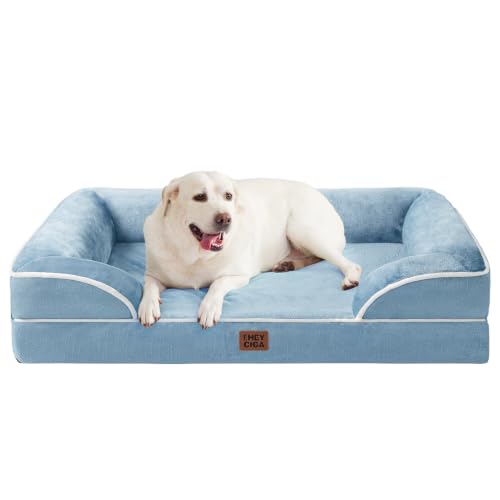 Orthopedic XXL Dog Bed (Washed Blue / 46.0"l X 35.0"w X 7.5"th)