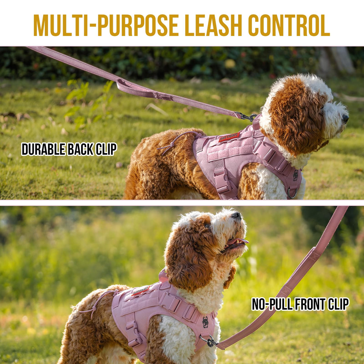 Tactical Dog Harness No (Medium / Pink)