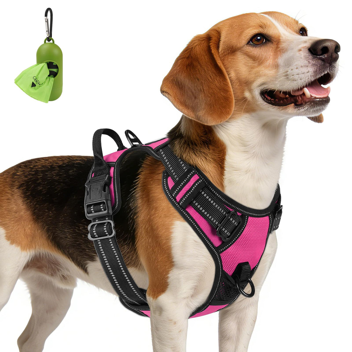 No Pull Dog Harness Medium Sized Dog (Medium / Hotpink)