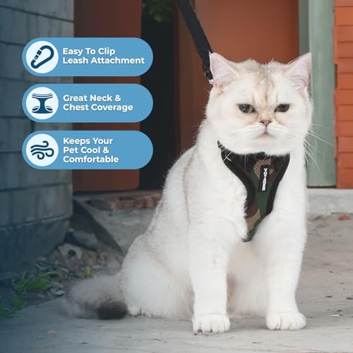 Voyager Step in Lock Cat Harness & Leash Set (Army/Black Trim / XXS (Chest: 11.5 - 14"))