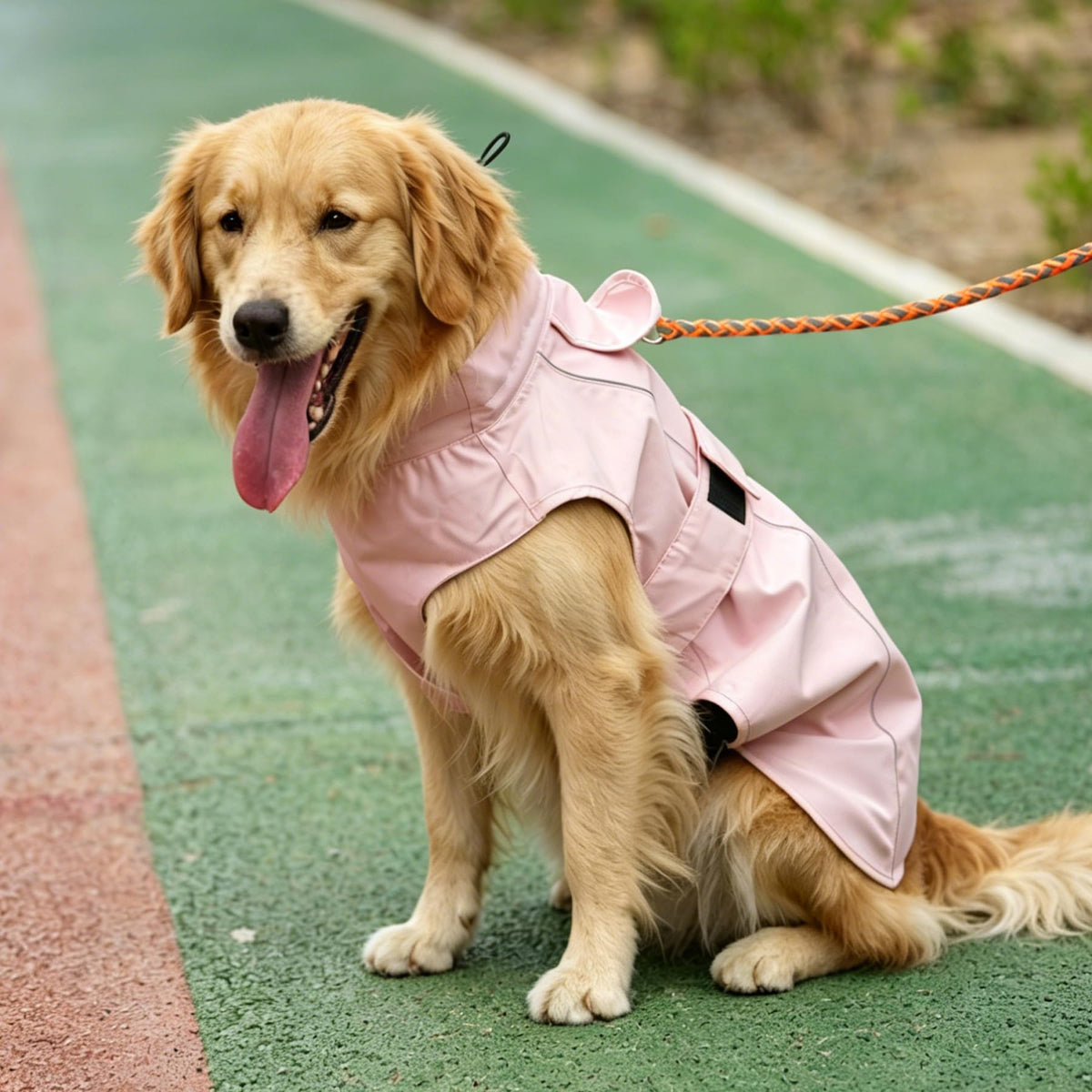 Waterproof Dog Raincoat (Pink / Large(22-37lb))