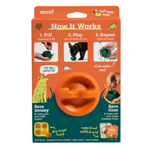 Pupsicle Interactive Dog Ball Toy for Dogs Small 10 (Orange / Small)