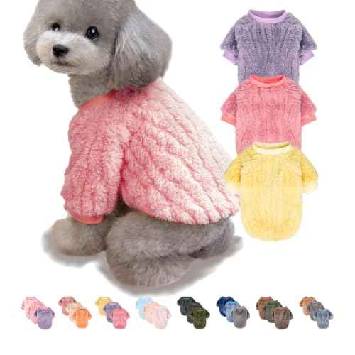 Small Dog Sweater 3 Pack (Lavender,Pink,Yellow / X-Small)