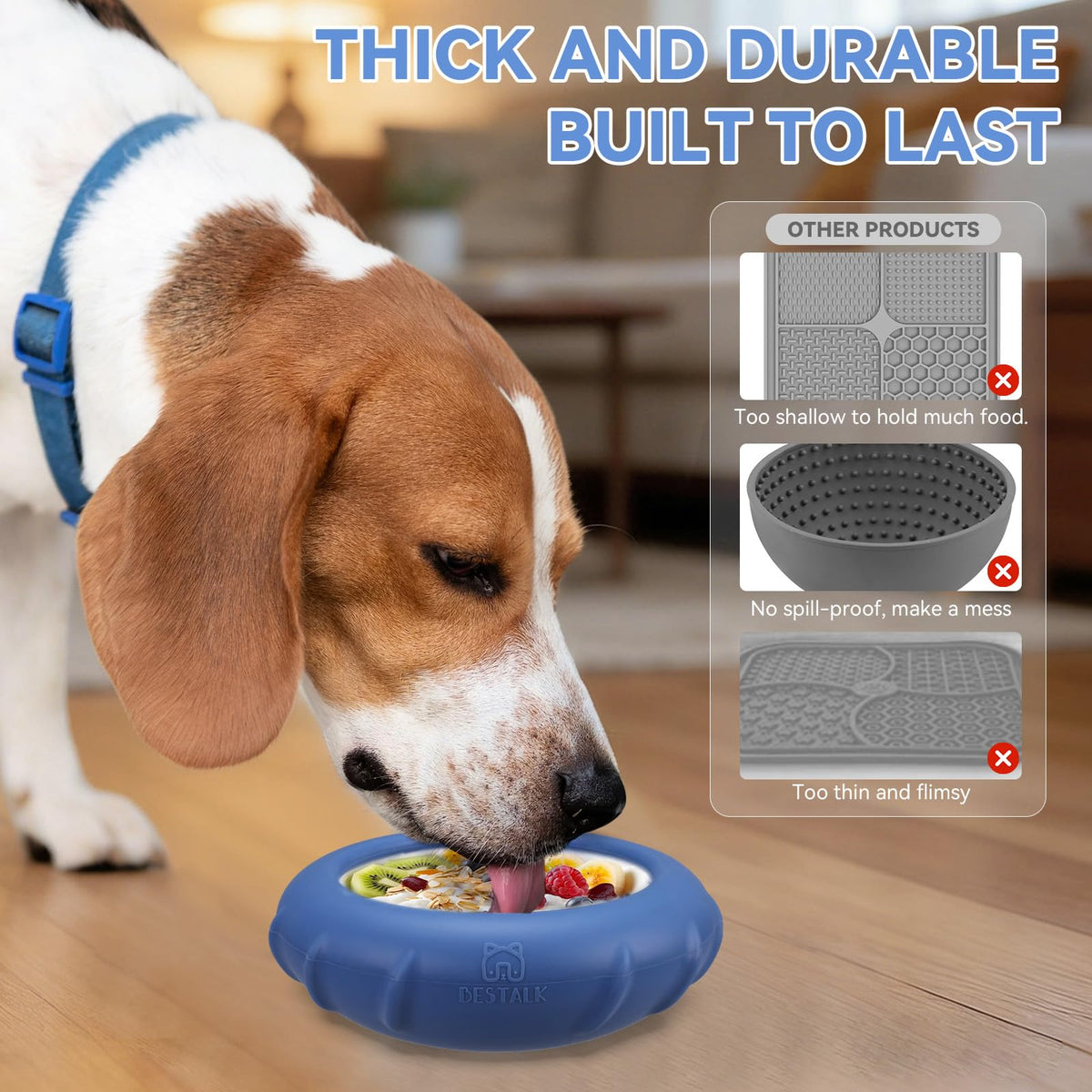 Dog Lick Bowl (Large / Dark blue)