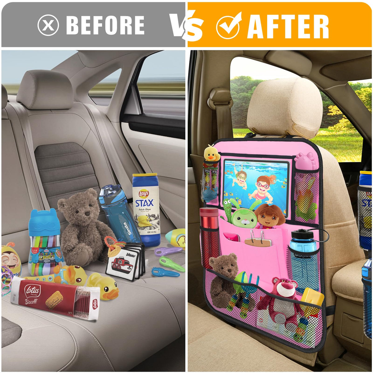 Backseat Car Organizer w (Pink)