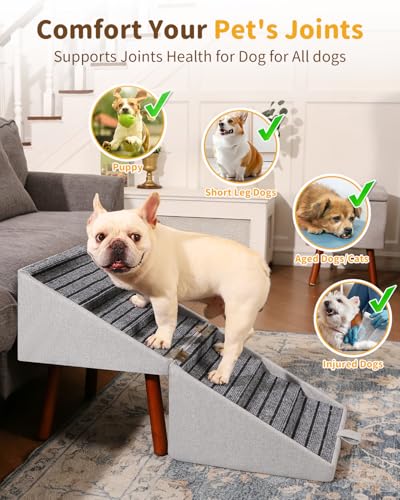 Dog Ramp for Couch Ottoman 2 (Light Grey)