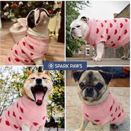 Knit Dog Sweater (Hearts / Medium)