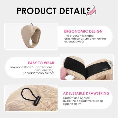 Dog Ear Muffs Noise Protection (Light Khaki / Medium)