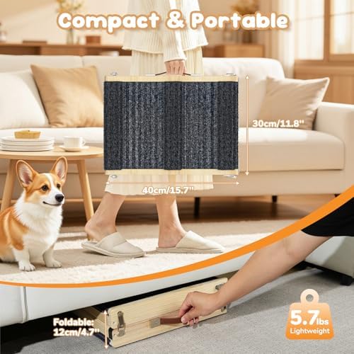 Dog Ramp for Couch Foldable (A-wood / 32")