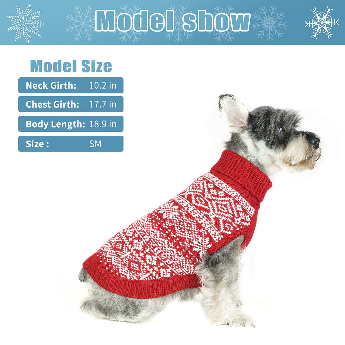 Dog Sweater Argyle (Red / Small)