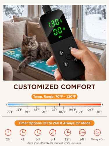 Pet Heating Pad for Cats & Dogs (round 12in / 1 pack green)