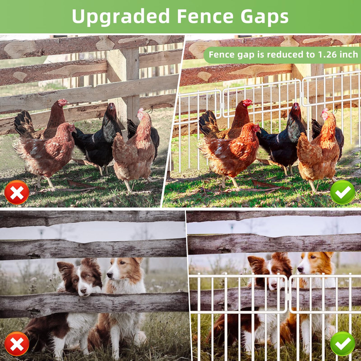 Animal Barrier Fence (White / 10 Panel, 10.83 Ft)