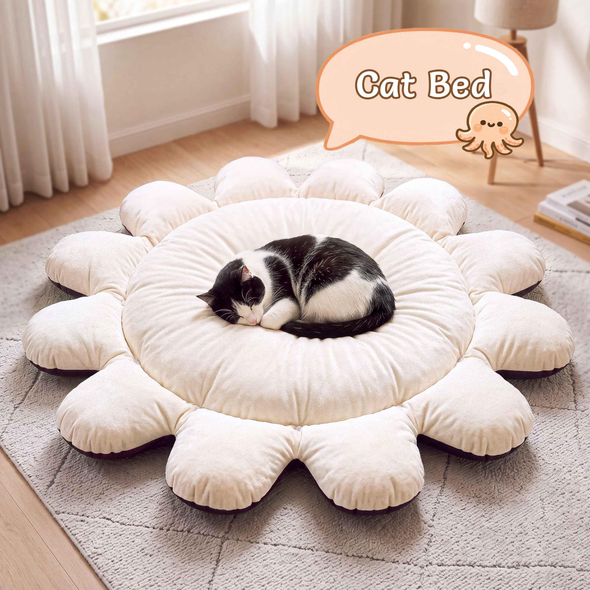 Cat Tunnel Bed with 20 Cat Toys (White / Large)