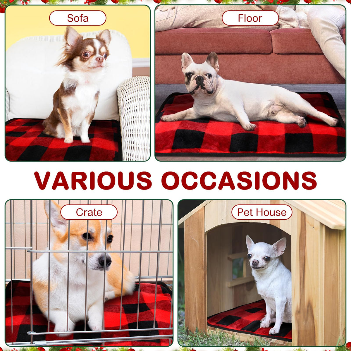4 Pack Self Heating Cat Pad Self Warming Dog Mat (16 x 20 Inches)