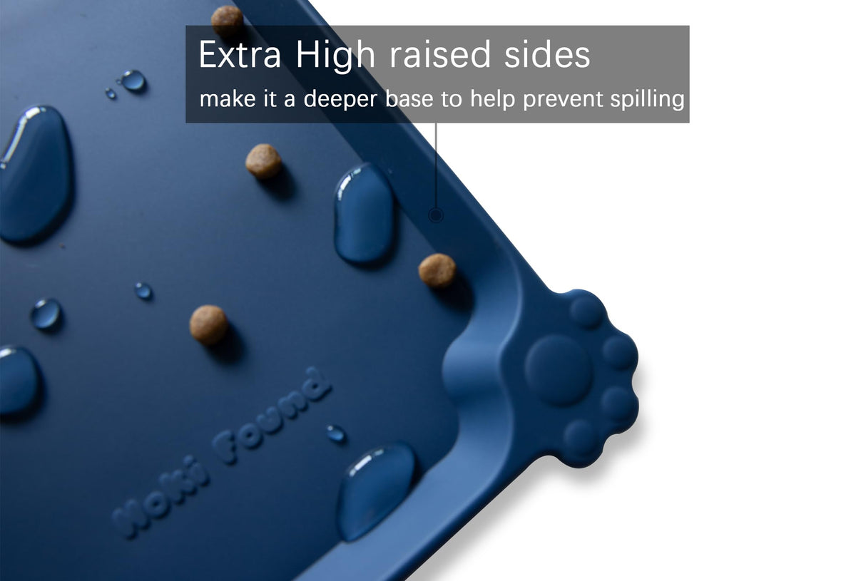 XX Large Silicone Pet Food Mats (28"L x 26"W / Indigo Ink)