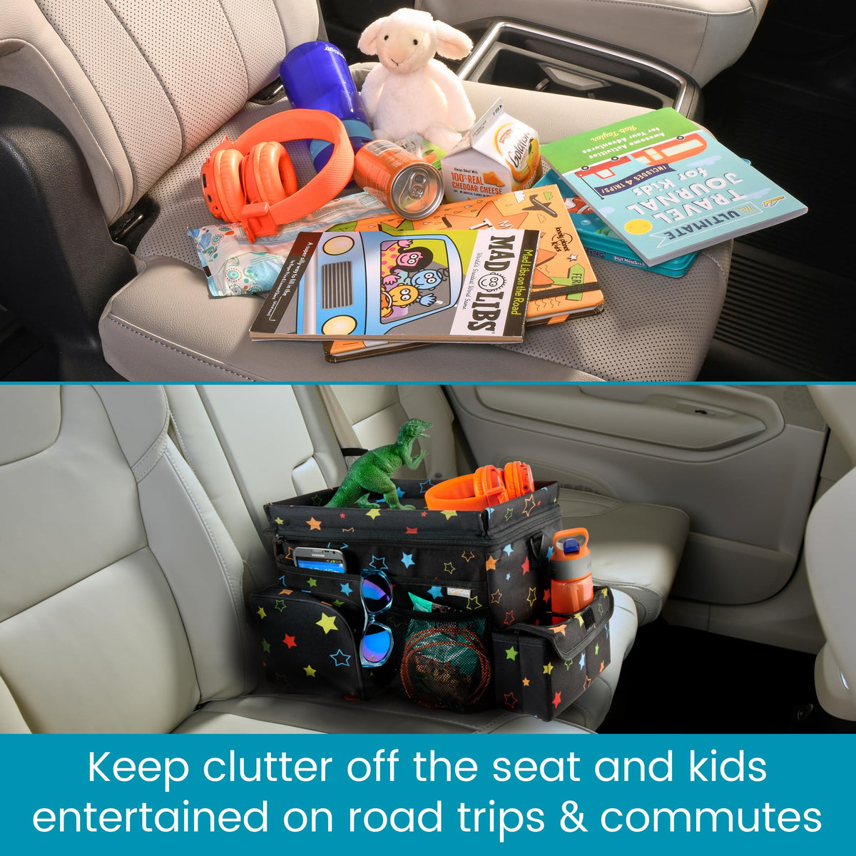 CarHop Car Caddy Organizer With Cooler and Cup Holders (Stars)