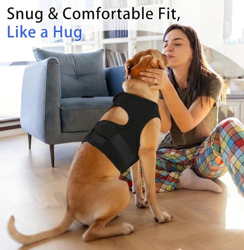 Dog Anxiety Relief Vest (Black / X-Small (Chest: 16.9"/43cm))