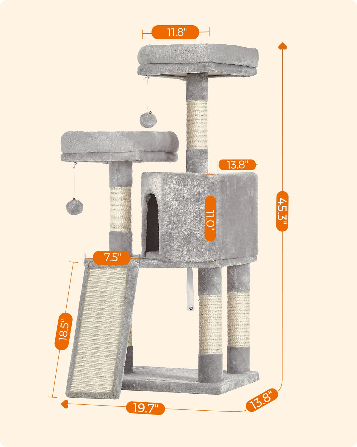 Cat Tree 45.3 (Light Gray)