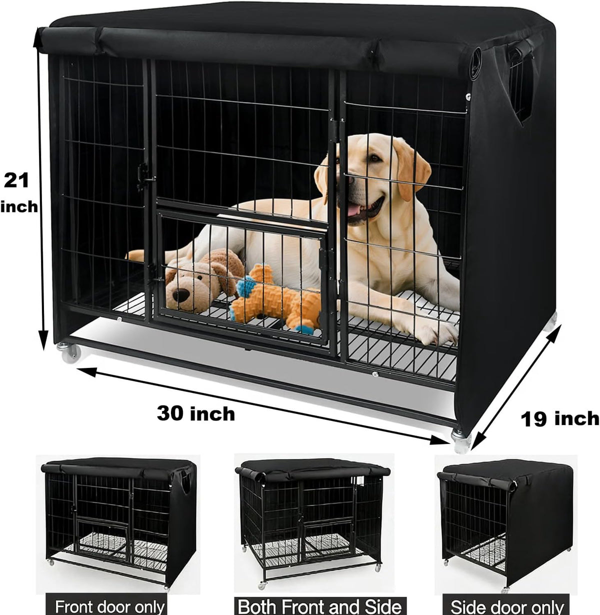 30 Inch Dog Crate Cover for Heavy Duty Dog Cages 900D Oxford (30"L x 19"W x 21"H)