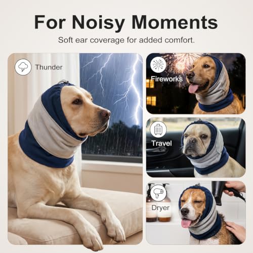 Dog Calming Hoodie for Anxiety Relief (Dark BLue / Medium)