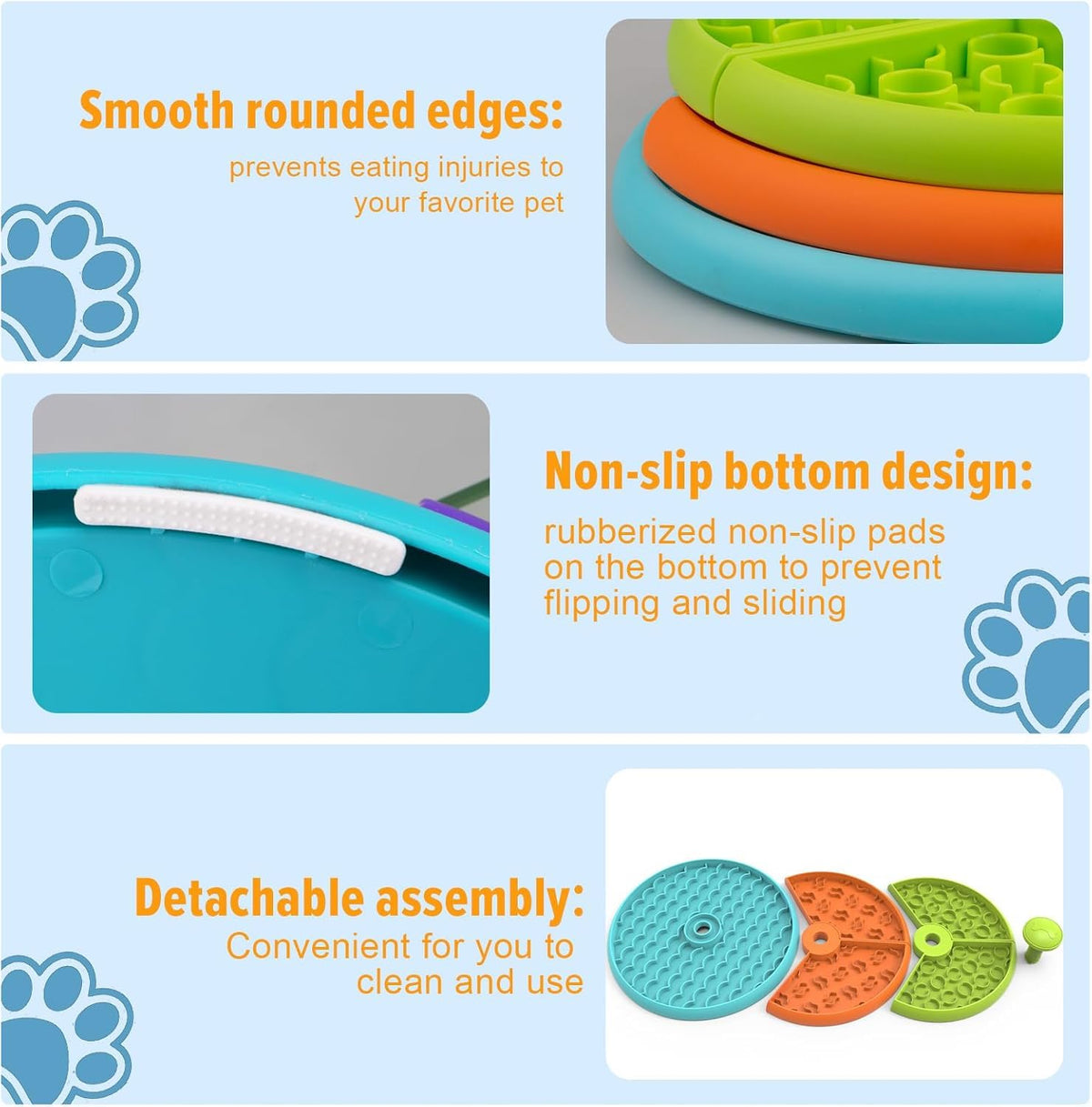 3 Level Slow Feeder Dog Bowls