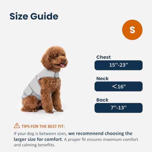 Dog Anxiety Relief Calming Vest (Grey / S)