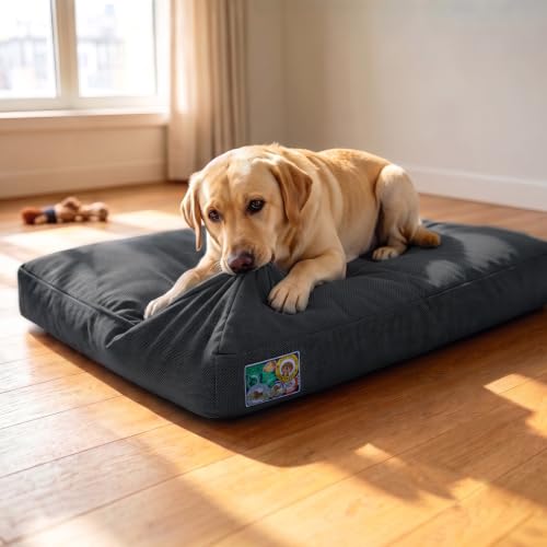Chew Proof Indestructible Dog Bed for Large Dogs (Grey / XXL(47"x 30"x4"))