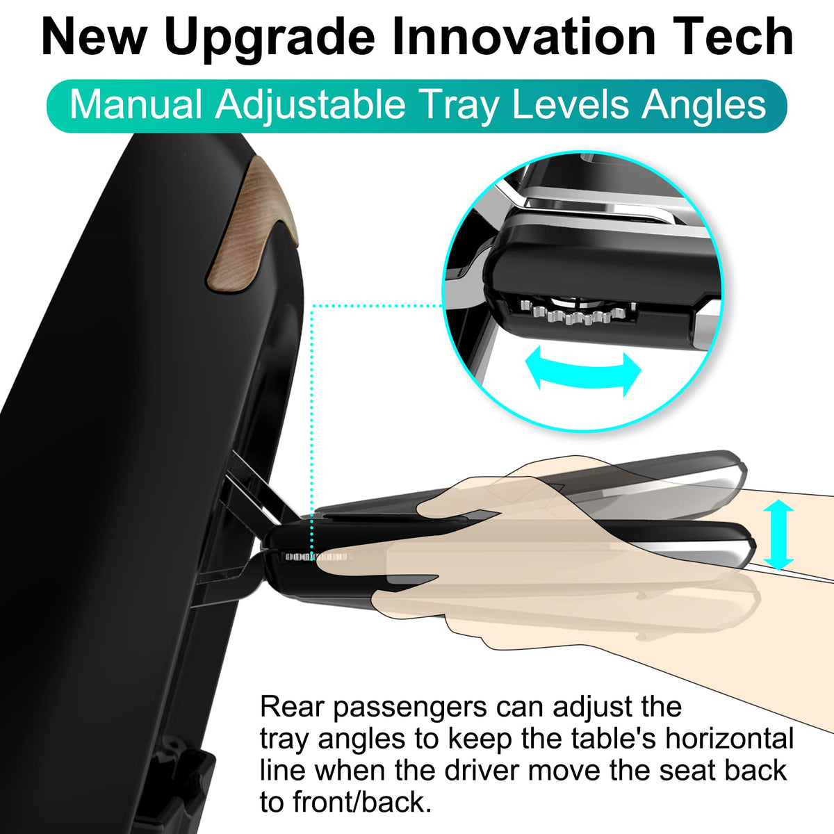 Back Seat Tray Table for Tesla Model 3 (Black)