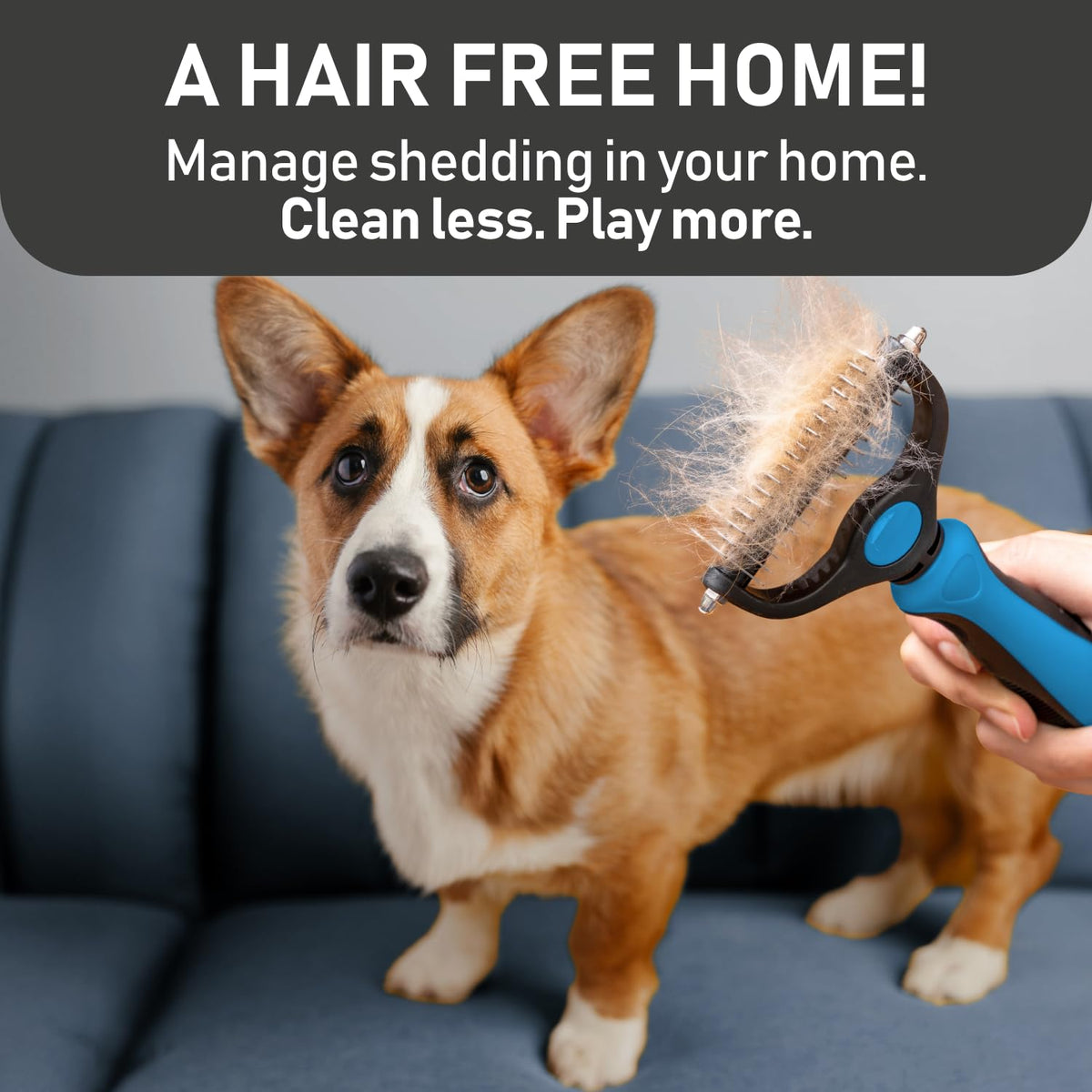 Pet Grooming Brush and 2X Grooming Gloves Combo (A1 - Rake & Glove (Best Value) / Large)