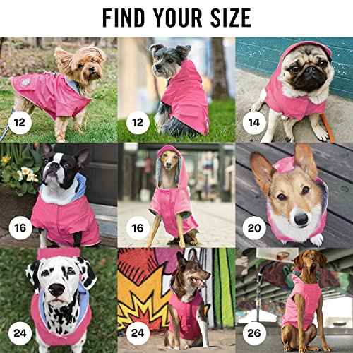 Torrential Tracker Dog Rain Jacket (26 (25-27" back length) / Pink)