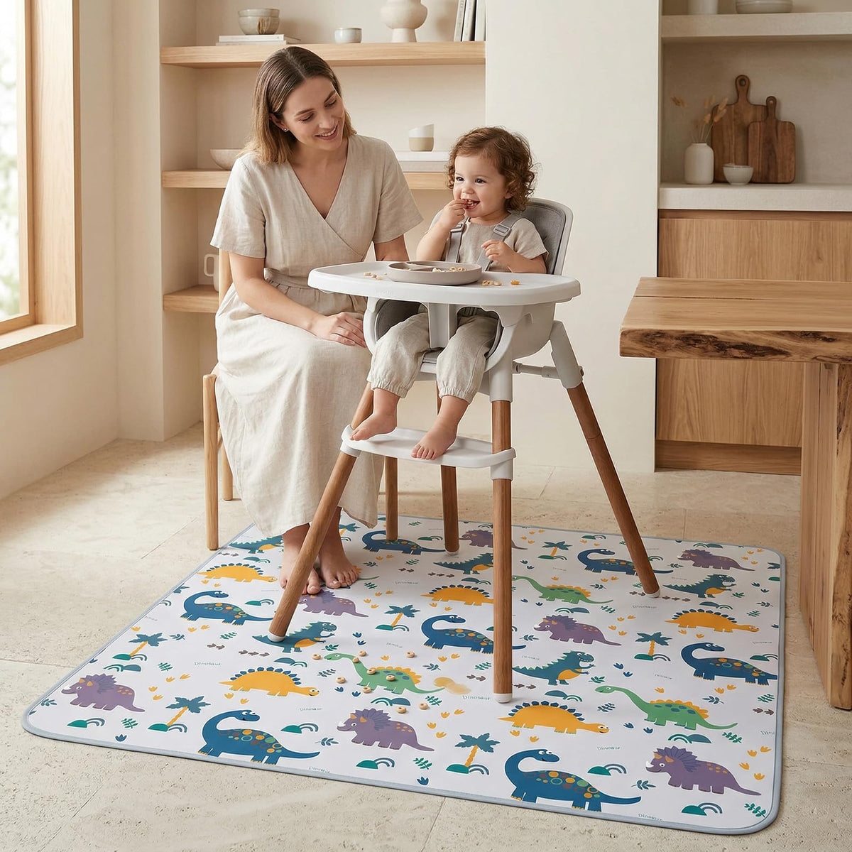 Splat Mat for Under High Chair (Dinosaur)