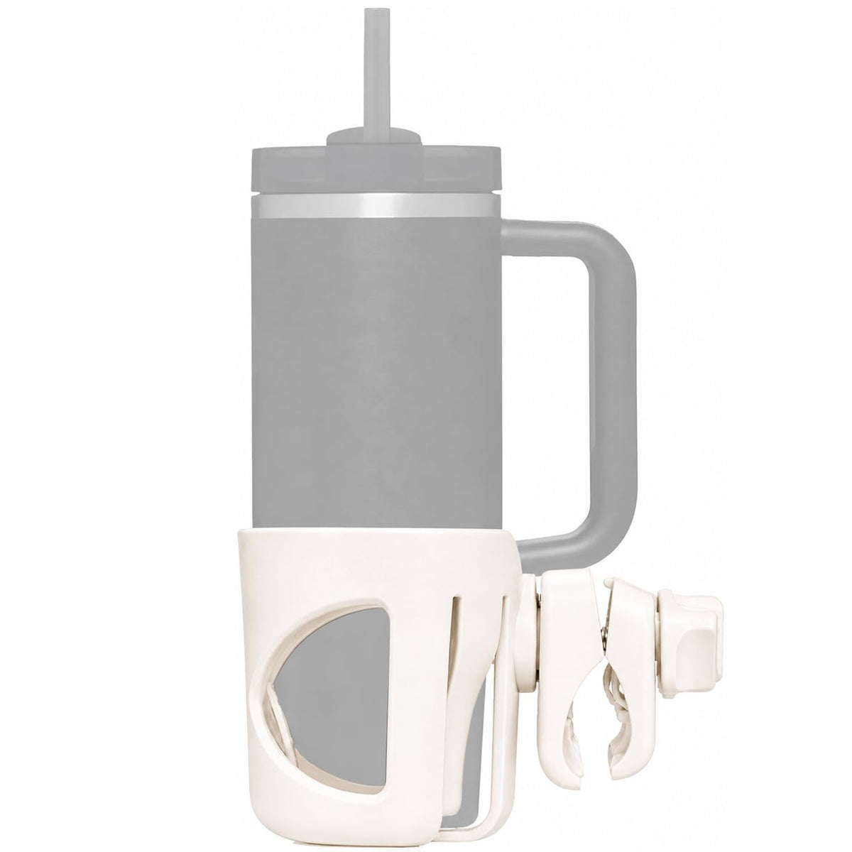 New Stroller Cup Holder for Stanley Quencher H2.0 (Almond White)