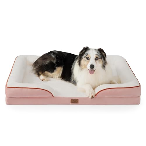 Orthopedic XL Dog Bed Extra Large Washable Original Design (Pink / 42"l X 32"w X 6.5"th)