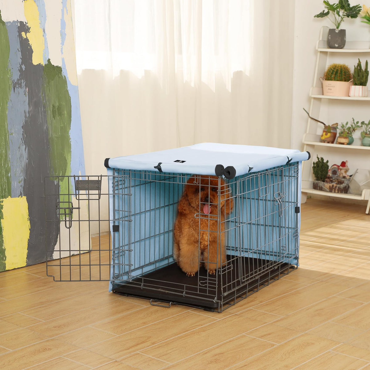 Dog Crate Cover Waterproof Kennel Cover (36.0"L x 23.0"W x 25.0"H / Blue)