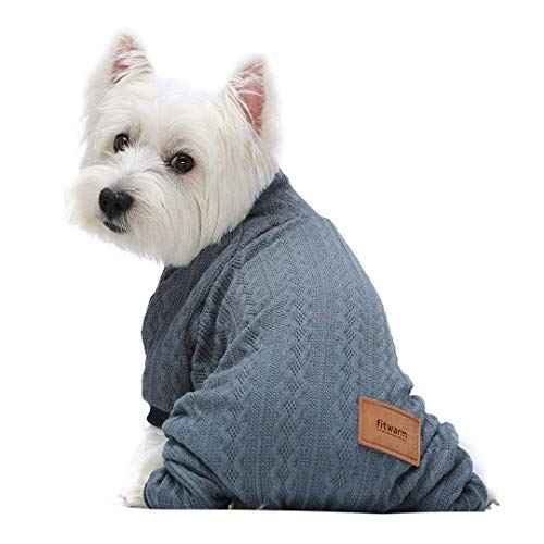 Turtleneck Knitted Dog Sweaters Winter Outfits Pet Coats Puppy Clothes Blue Extra Small (X-Small / Blue)
