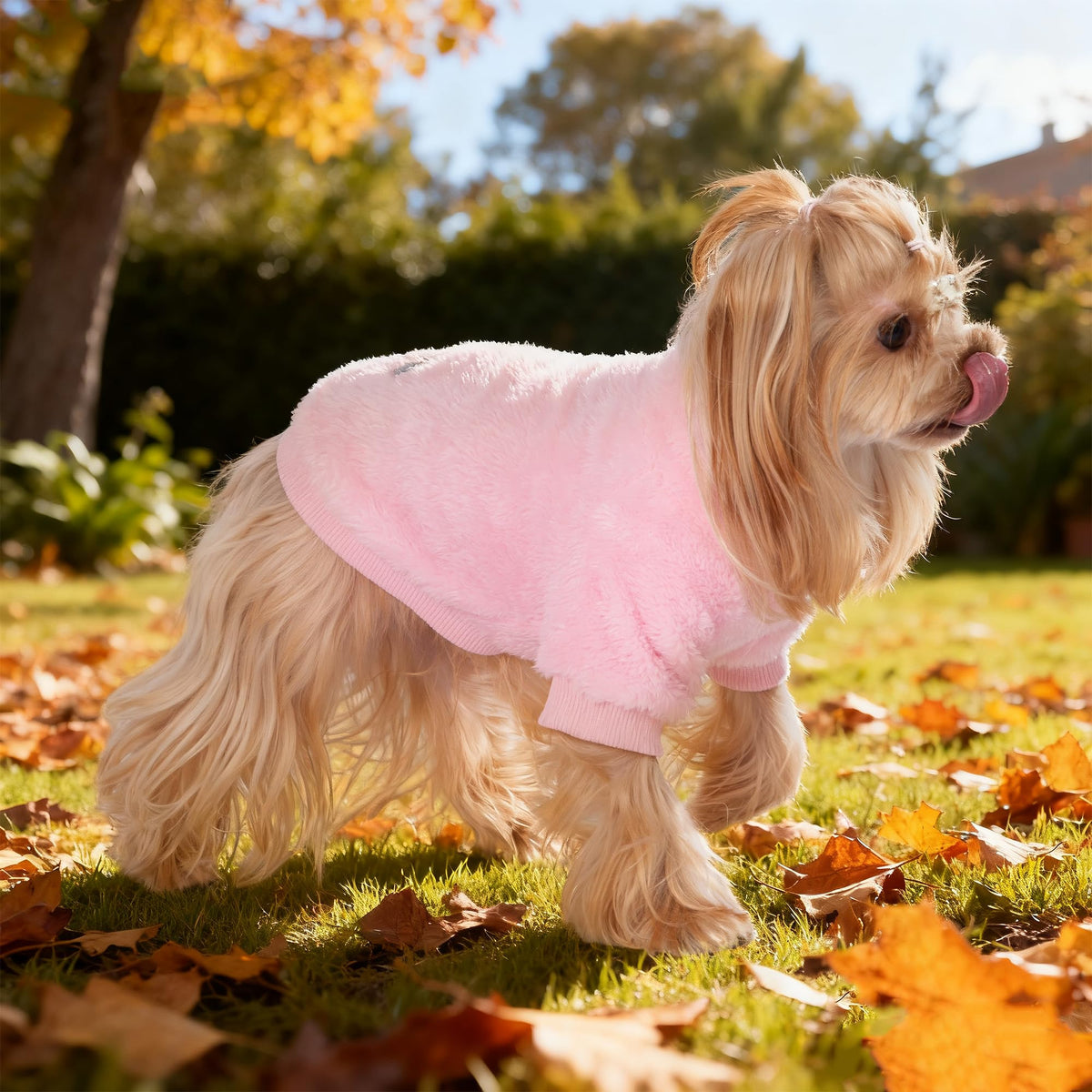 3 Pack Dog Sweater Clothes for Small Dogs Girls Boys Christmas (Pink+Purple+Peach / XL (19.8-28.7lbs))
