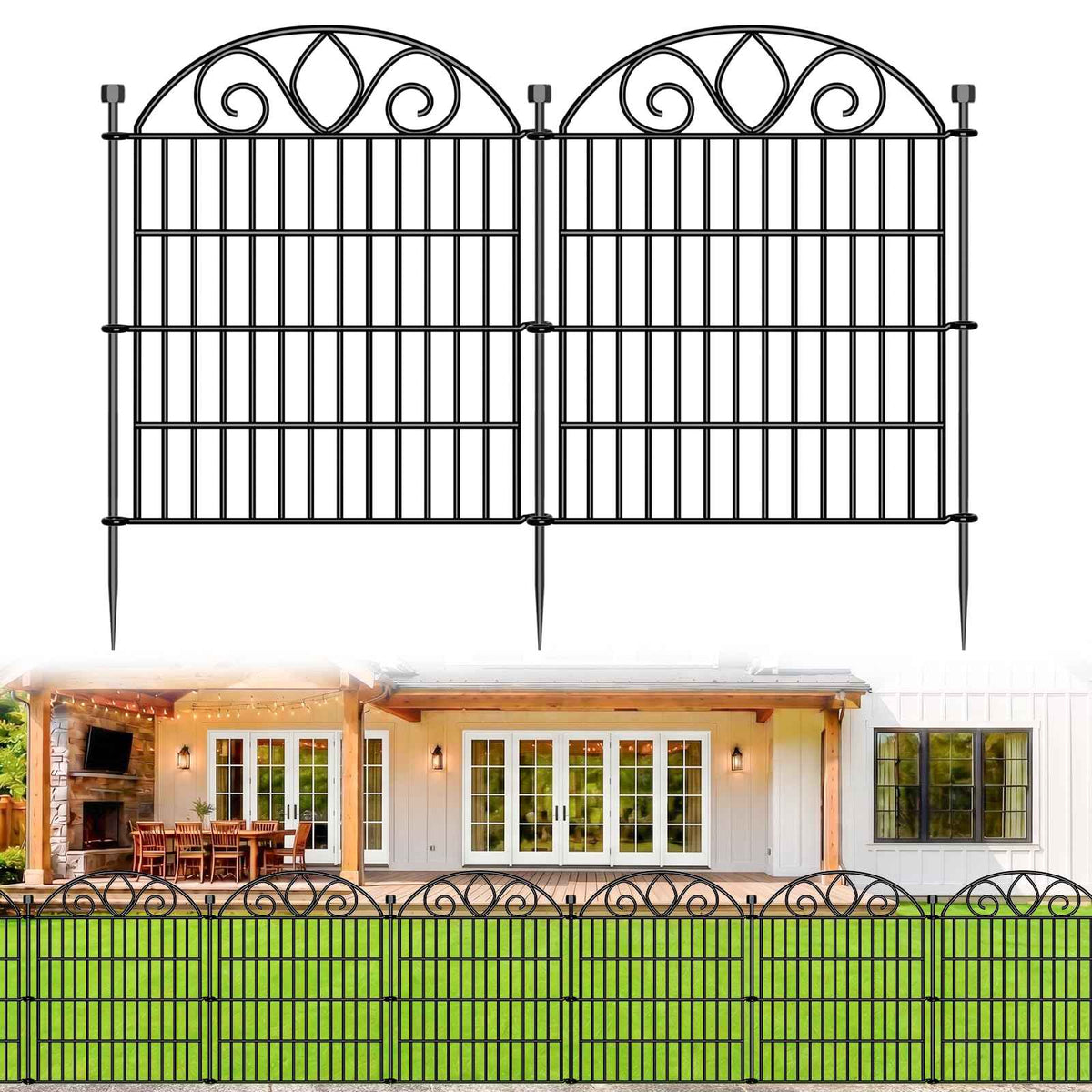 No Dig Garden Fence Outdoor for Yard (28 in(H) X 19.6 ft(L))