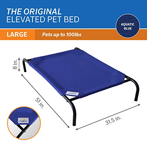 Original Elevated Dog Bed (Large Dog Bed / Aquatic Blue)