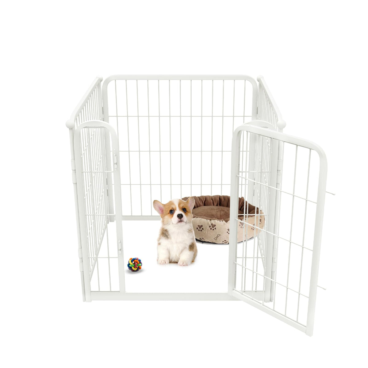Homeplus Indoor Dog Playpen (White / 24"H)