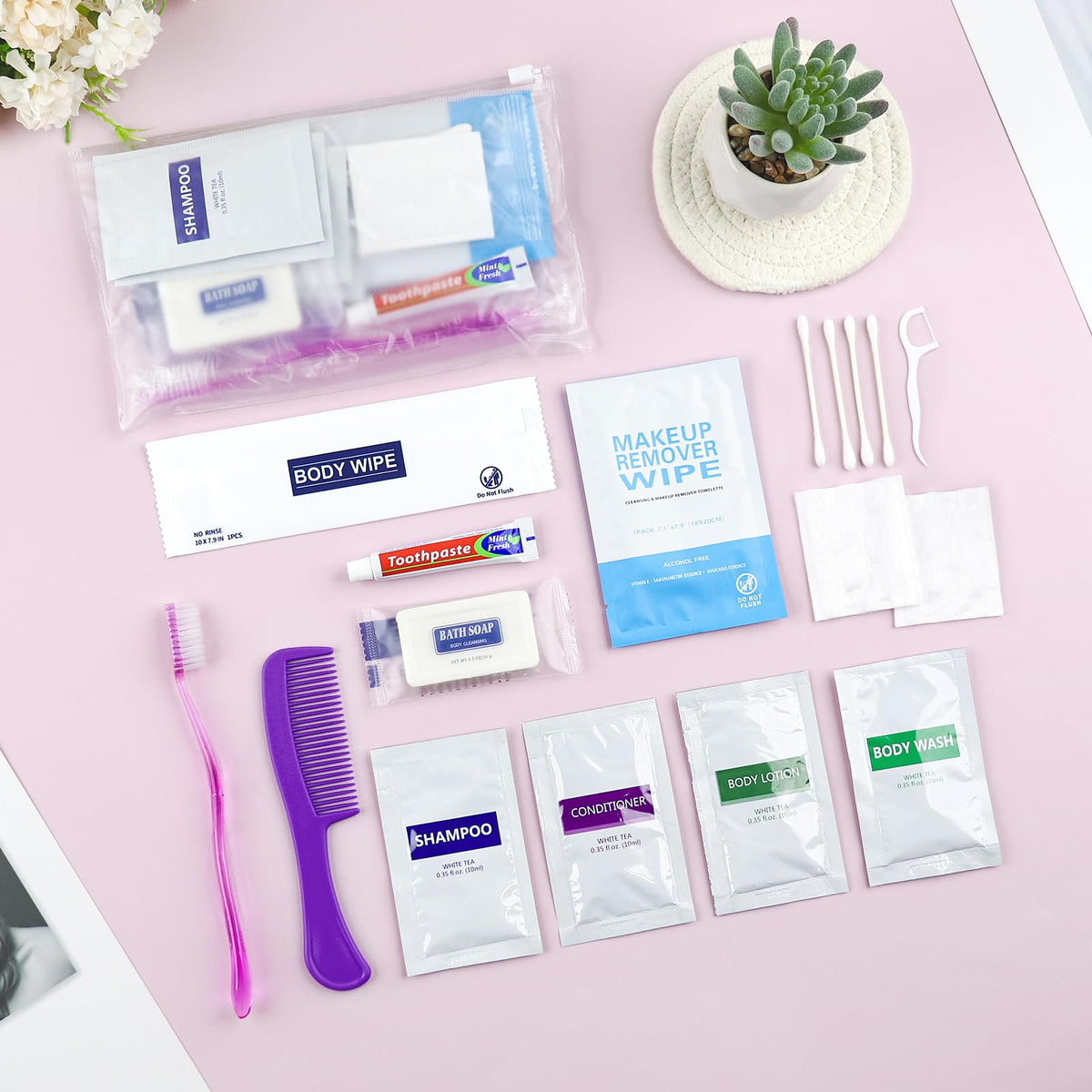 5 Kits Travel Toiletry Kit Bulk (pack of 5)