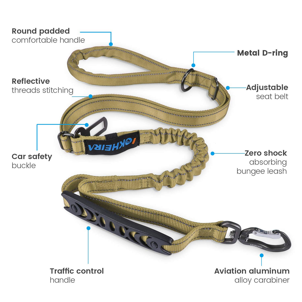 Multifunctional Dog Leash (Brown)