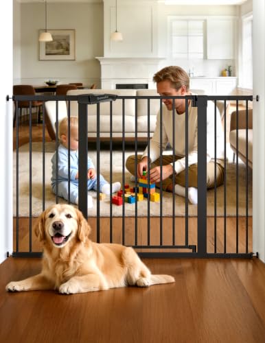 29 55" Extra Wide Baby Gate (Black / 36" Tall, 29-55" Wide)