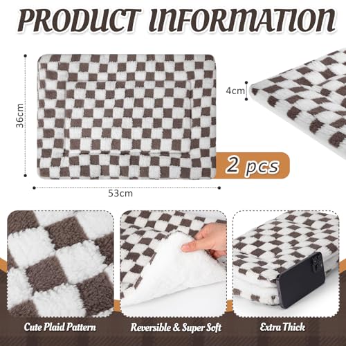 2 Pack Self Warming Cat Mat (Dark Brown / 21" X 14")