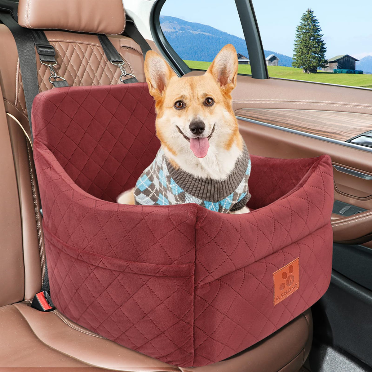 Dog Car Seat for Small (Red)