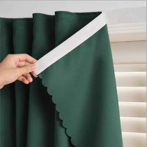 Self Adhesive Curtains (35"W x 59"L (Pack of 2) / Sage Green)