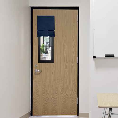 Classroom Door Window Cover (Navy / 8"W x 36"L (Pack of 1))