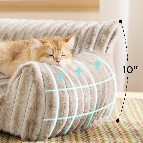 ComfyFleece® Shown on TV Fluffy Cat Couch for Pets (24x18x10" / Amphora)