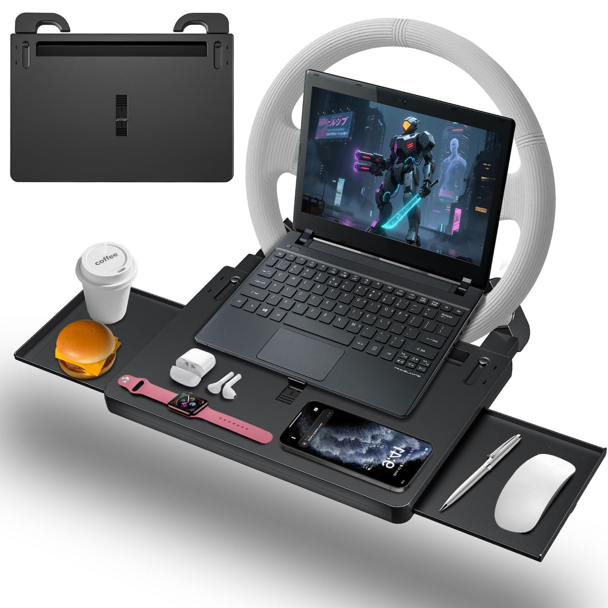 Steering Wheel Tray (Black)