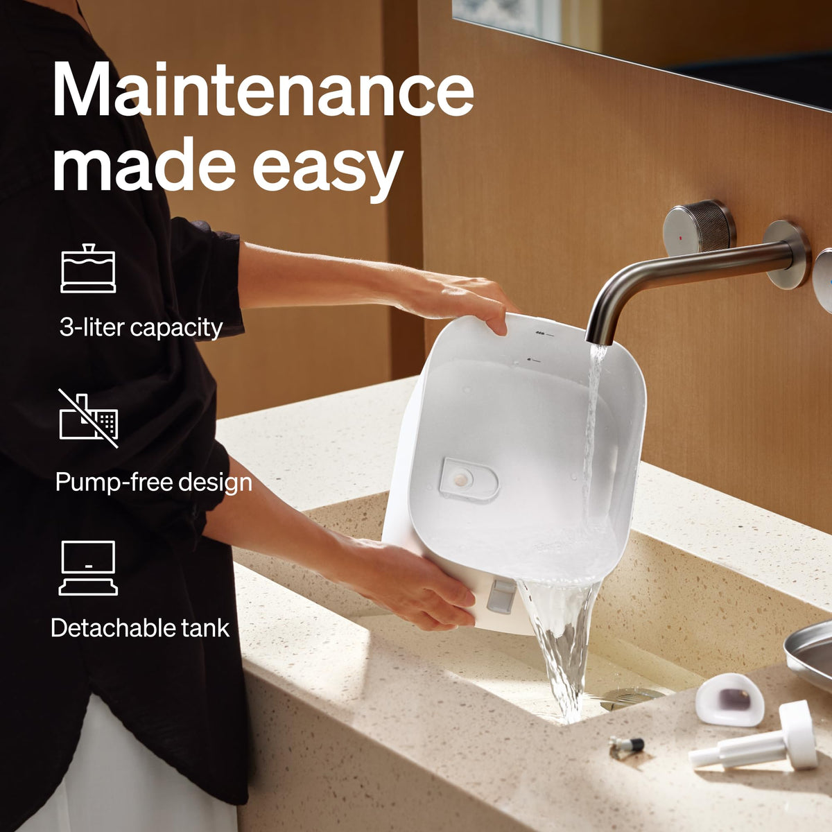 Quiet Dog Water Fountain Stainless Steel Tray (White / Fountain)